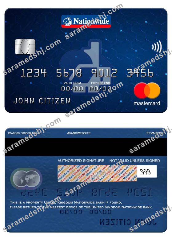 United Kingdom Nationwide bank mastercard